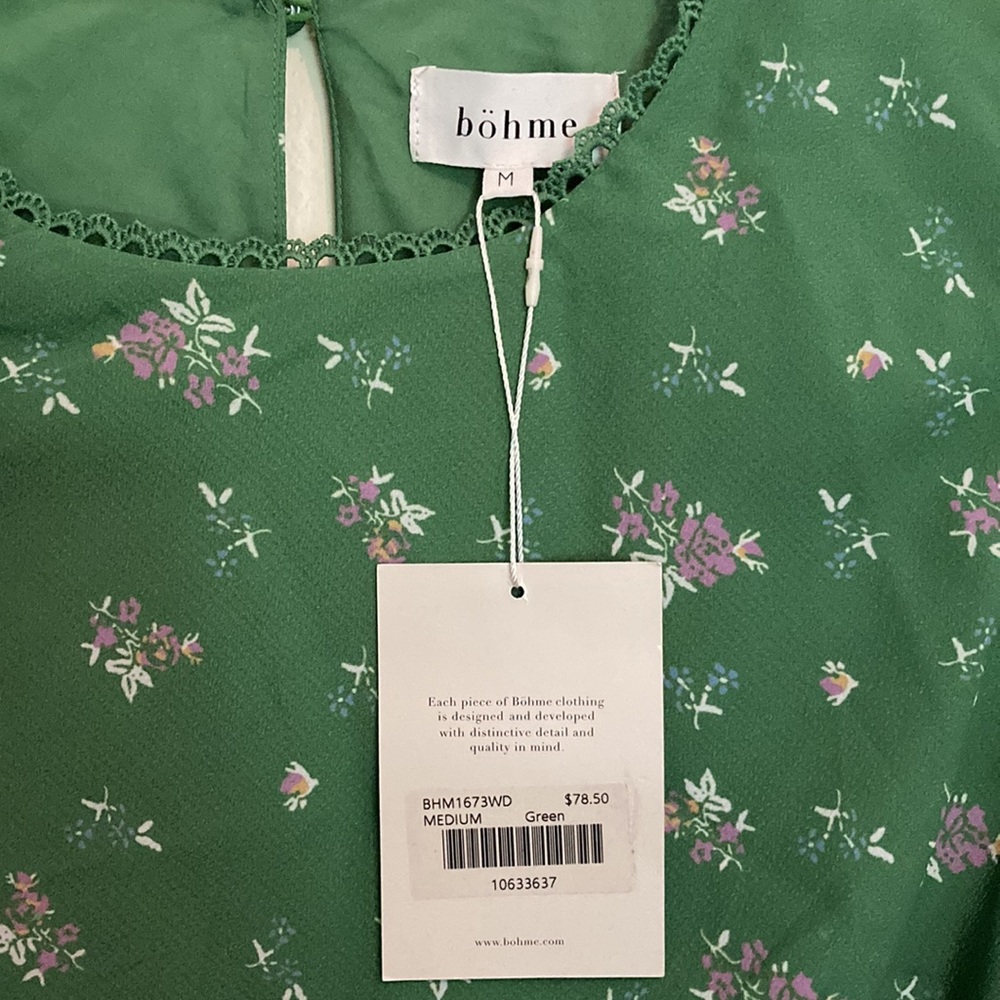 Bohme Ellianna Green Floral Maxi Dress Formal Wedding Guest Summer Vacation - Picture 9 of 13